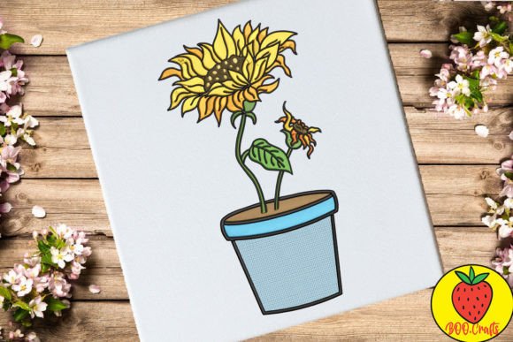 Beautiful Sunflower Pot
