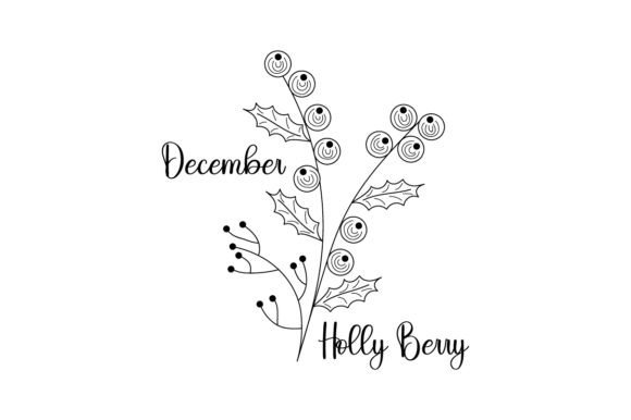 Birth Month Flowers - December - Holly Berry