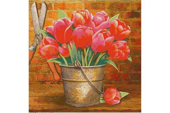 Counted Cross Stitch Pattern-Flowers 118