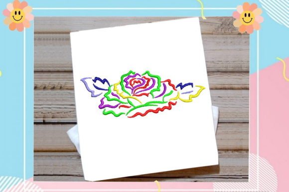Review: Rainbow Rose Embroidery Design