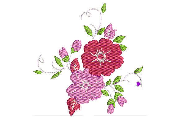Wallflower Bouquet Embroidery