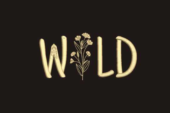 Wild Flowers Quote Embroidery